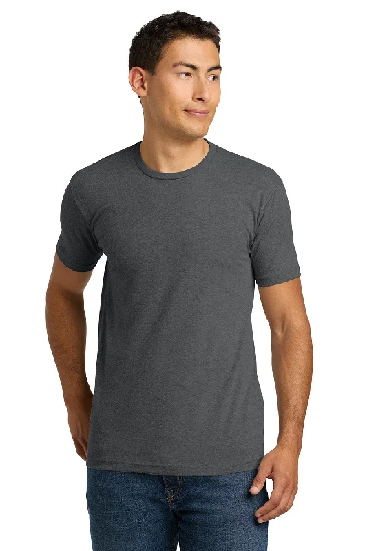 Men's short-sleeve classic warm-citron shirt-Next Level Mens CVC Jersey Short Sleeve Crewneck T-Shirt - Heather Heavy Metal Grey