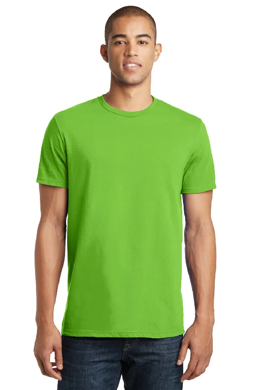 Men's short-sleeve deep classic-muted-fresh-escape top-District Mens The Concert Short Sleeve Crewneck T-Shirt - Neon Green