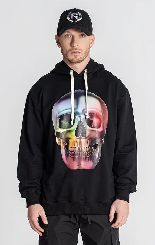 men's-hoodie-with-sleeve-curve-Black Alien Hoodie