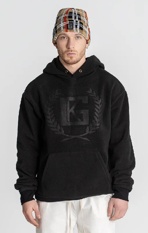 men's-hoodie-for-snow-forts-Black Unity Sherpa Hoodie