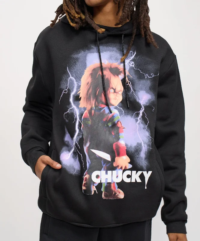 men's-hoodie-with-icy-graphic-Chucky Epic Graphic Print Hoodie - Black