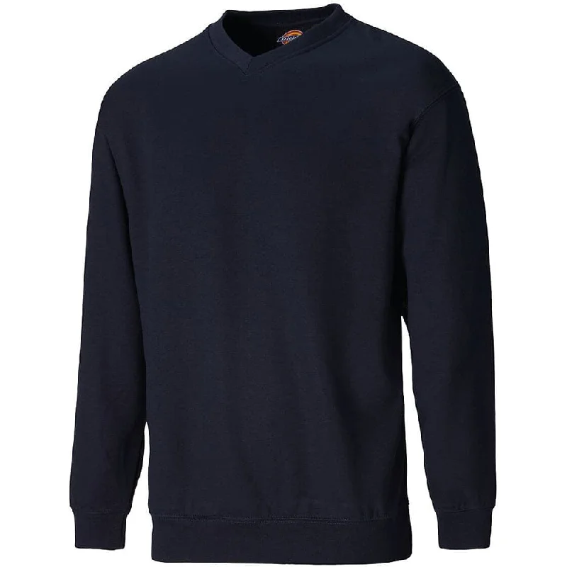 men's-hoodie-in-street-blue-Dickies V-Neck Sweatshirt Plain, Ideal For Work Embroidery Printing SH11150