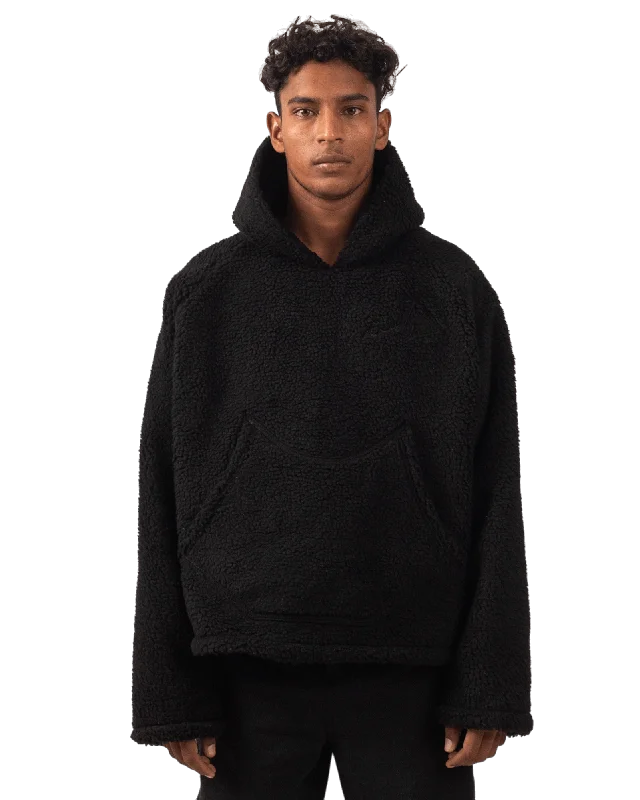 men's-hoodie-with-current-design-BLACK SHERPA HOODIE