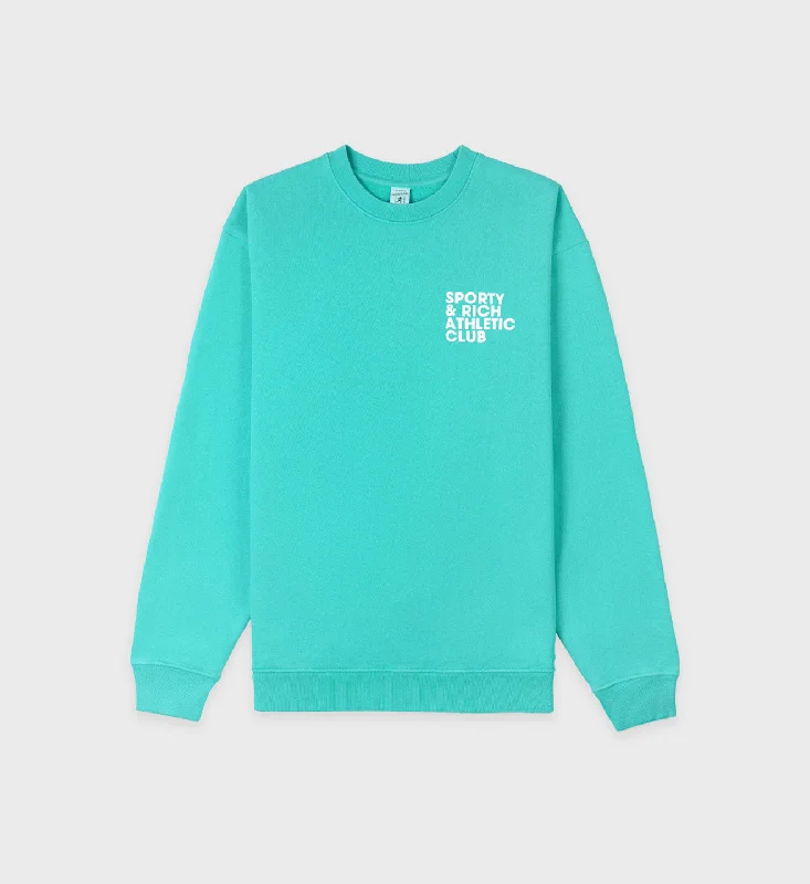 men's-hoodie-in-ravine-grey-Exercise Often Crewneck - Turquoise