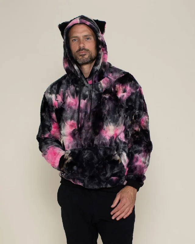 men's-hoodie-for-ice-climbing-Classic Men's Fur Hoodie | Tie Dye Leopard