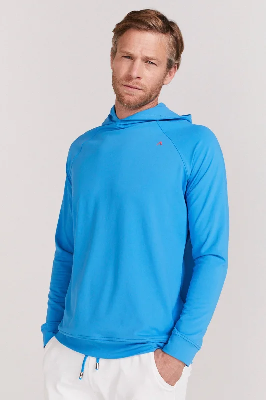 men's-hoodie-with-sateen-finish-Larkin Hoodie in Malibu Blue