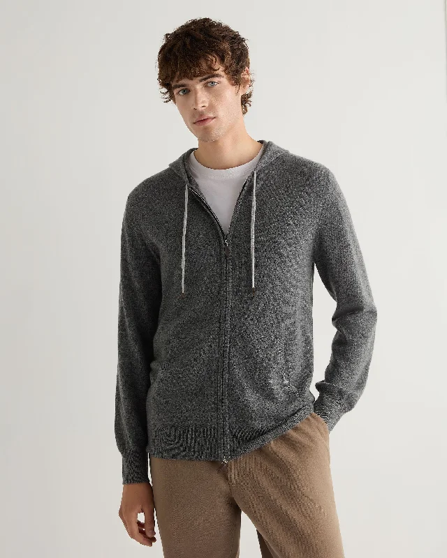 men's-hoodie-for-winter-picnics-Men's Ladbroke Cashmere Hoodie Elephant Grey