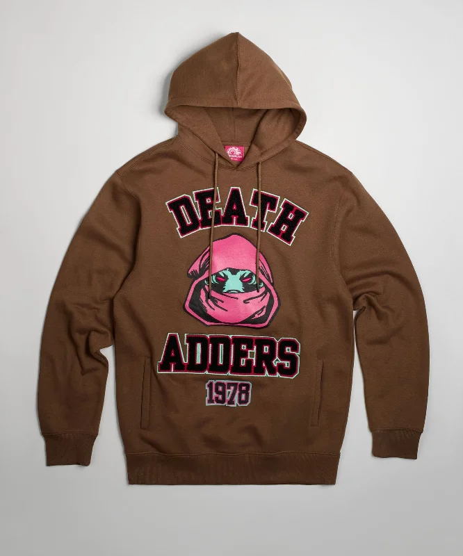 men's-hoodie-with-sateen-finish-Mishka Death Adders 1978 Hoodie - Brown