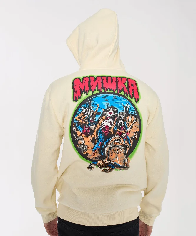 men's-hoodie-for-snow-forts-Mishka Rock Embroidered Hoodie - Khaki