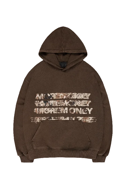 men's-hoodie-with-sleeve-valley-MONEY CALLING HOODIE BROWN OIL WASH