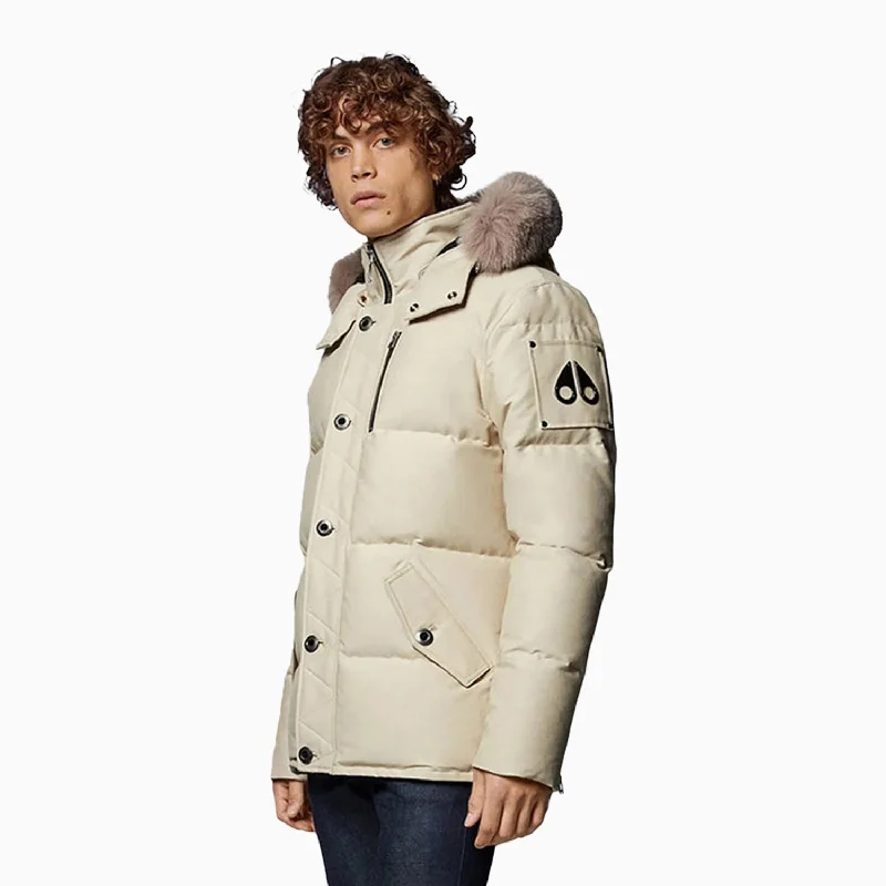 Men's luxury parka jackets-Men's 3Q Hooded Puffer Jacket