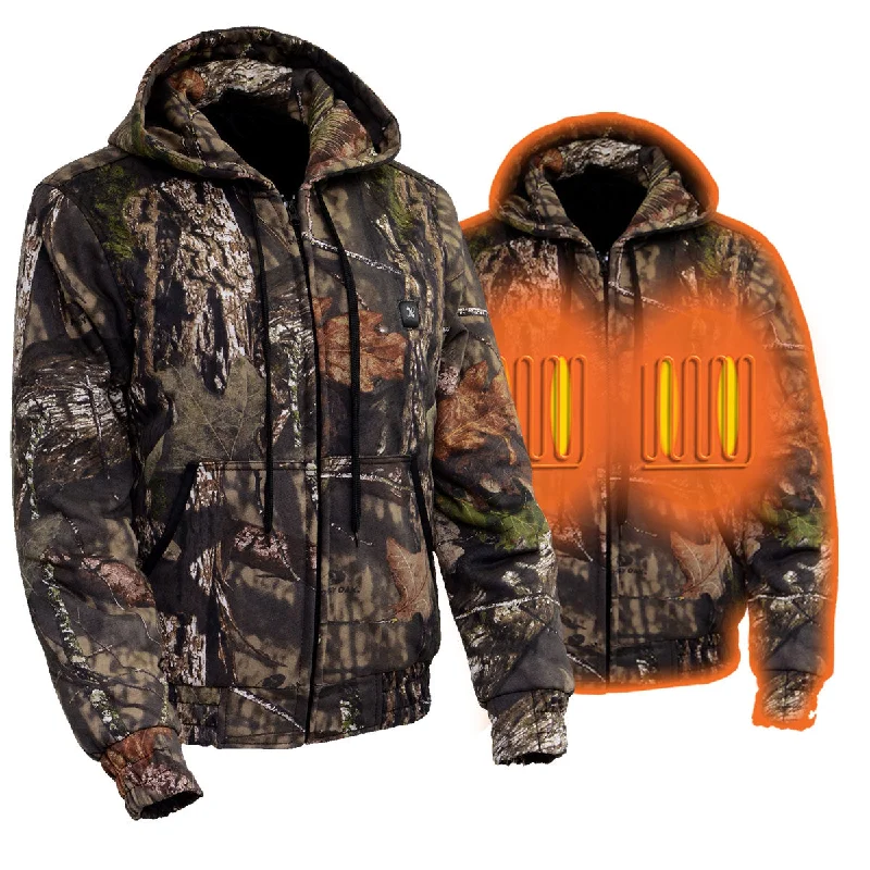 men's-hoodie-with-back-ridge-Nexgen Heat NXL2776SET Women’s Heated Zipper Camouflaged Hoodie Warming Camo Hoodie for Hunting w/ Battery Pack