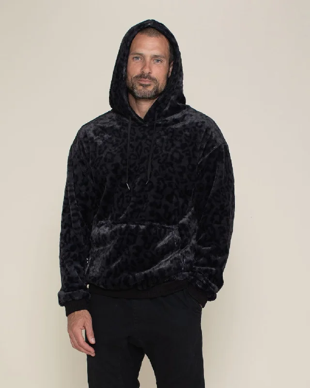 men's-hoodie-for-snow-boarding-Men's Fur Hoodie | Slate Black Leopard