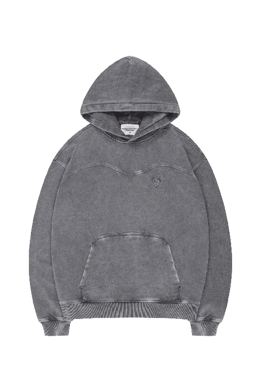 men's-hoodie-with-gingham-finish-STACKS HOODIE DARK GREY