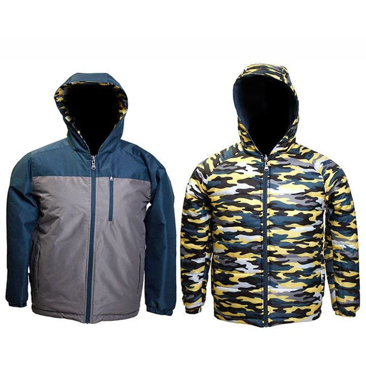 Men's warm pea coats jackets-Turbine Apache Reversible Jacket Boys