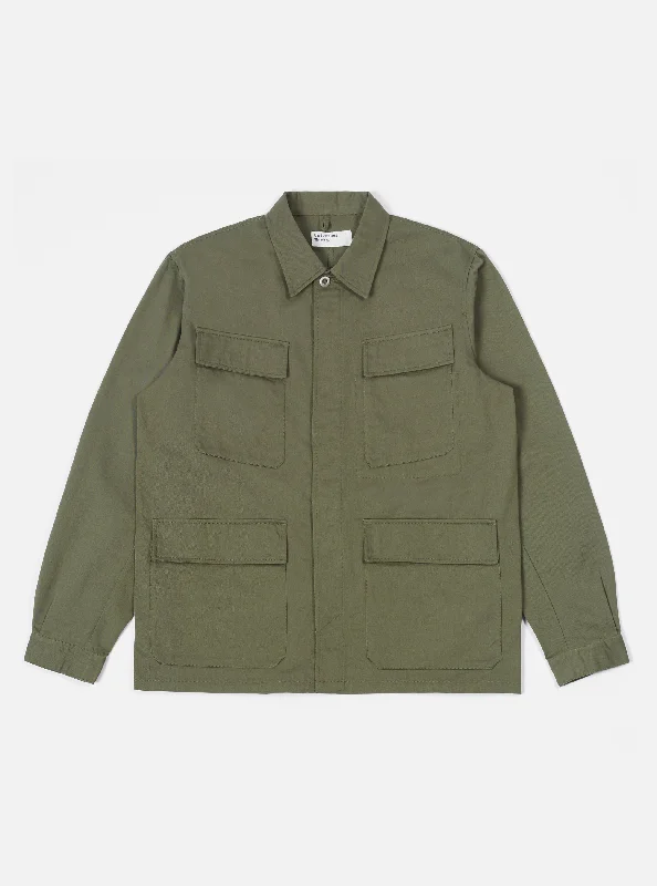 Men's classic evening jackets-Universal Works MW Fatigue Jacket in Light Olive Twill