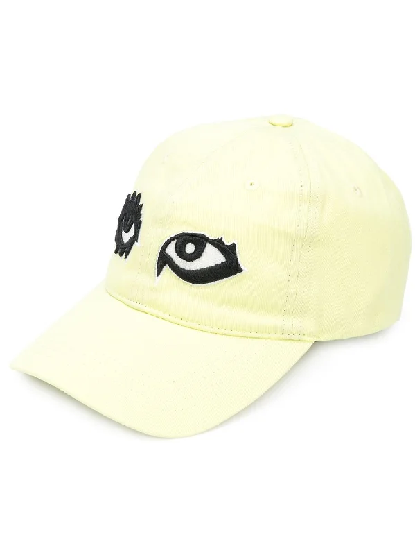 Men's short-sleeve muted fresh-modern-vibrant-pitch-black tee-EYES DAD HAT YELLOW