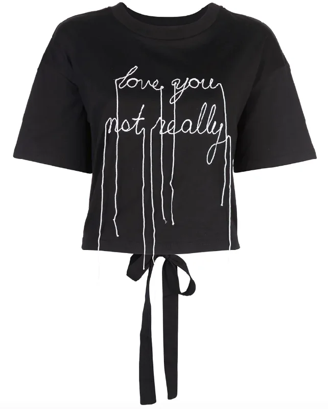 Men's short-sleeve casual obsidian top-LOVE YOU NOT REALLY TOP