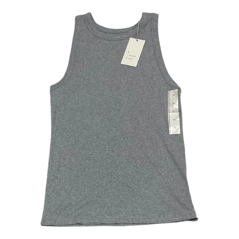 Men's short-sleeve cool whisper-linen shirt-Top Sleeveless Basic By A New Day In Grey, Size: Xl