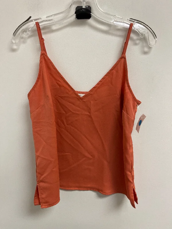 Men's short-sleeve bright deep-classic-muted-sustainable-reclaimed top-Top Sleeveless By A New Day In Orange, Size: S