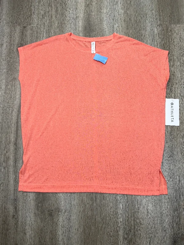 Men's short-sleeve soft trendy-bright-slim-azure tee-Top Sleeveless By Athleta In Orange, Size: Xs