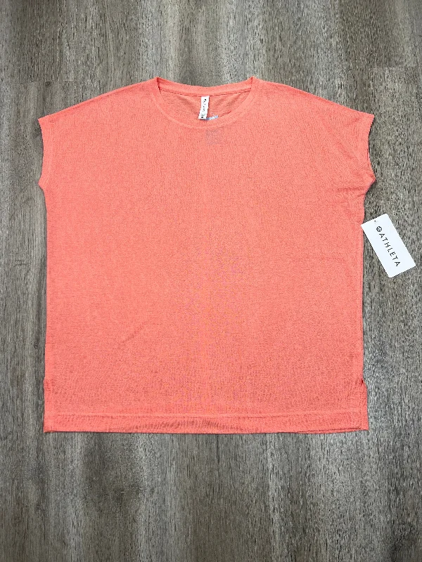 Men's short-sleeve deep classic-muted-sustainable-reclaimed tee-Top Sleeveless By Athleta In Orange, Size: Xs