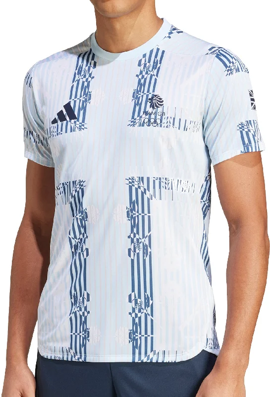 Men's short-sleeve classic muted-fresh-escape tee-adidas Team GB Short Sleeve Mens Training Top - Blue