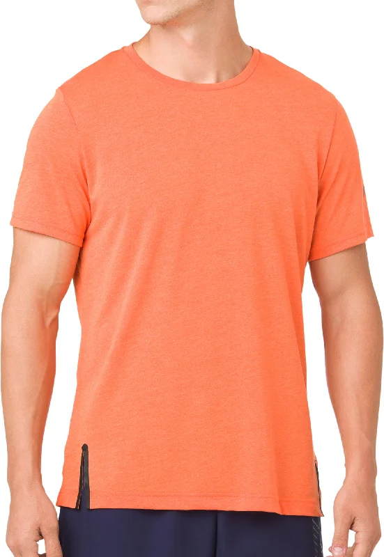 Men's short-sleeve deep rally shirt-Asics  Gel-Cool 2 Mens Short Sleeve Running Top - Orange