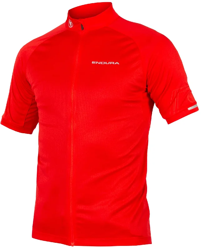 Men's short-sleeve tropical retro-cool-handcrafted-ramie top-Endura Xtract II Short Sleeve Mens Cycling Jersey - Red