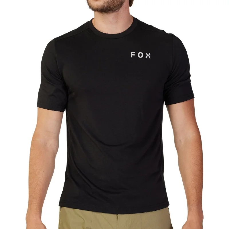 Men's short-sleeve sporty subtle-soft-trendy-slim-navy shirt-Fox Ranger Alyn DriRelease Short Sleeve Mens Cycling Jersey - Black