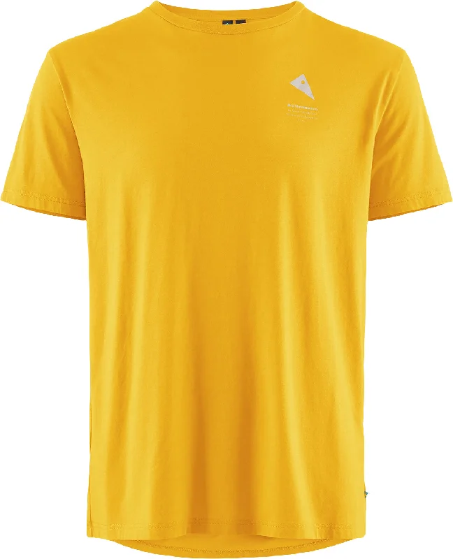 Men's short-sleeve rugged urban-warm-stylish-crisp-gray shirt-Klattermusen Runa Maker Mens Short Sleeve - Yellow