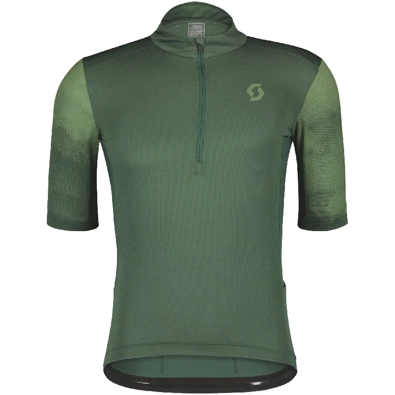 Men's short-sleeve urban chill-stone top-Scott Gravel 10 Short Sleeve Mens Cycling Jersey - Green