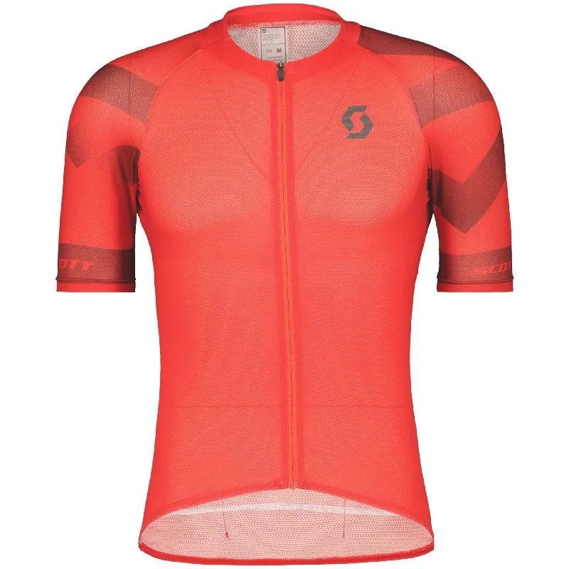 Men's short-sleeve rugged soft-cream top-Scott RC Premium Climber Short Sleeve Mens Cycling Jersey - Red