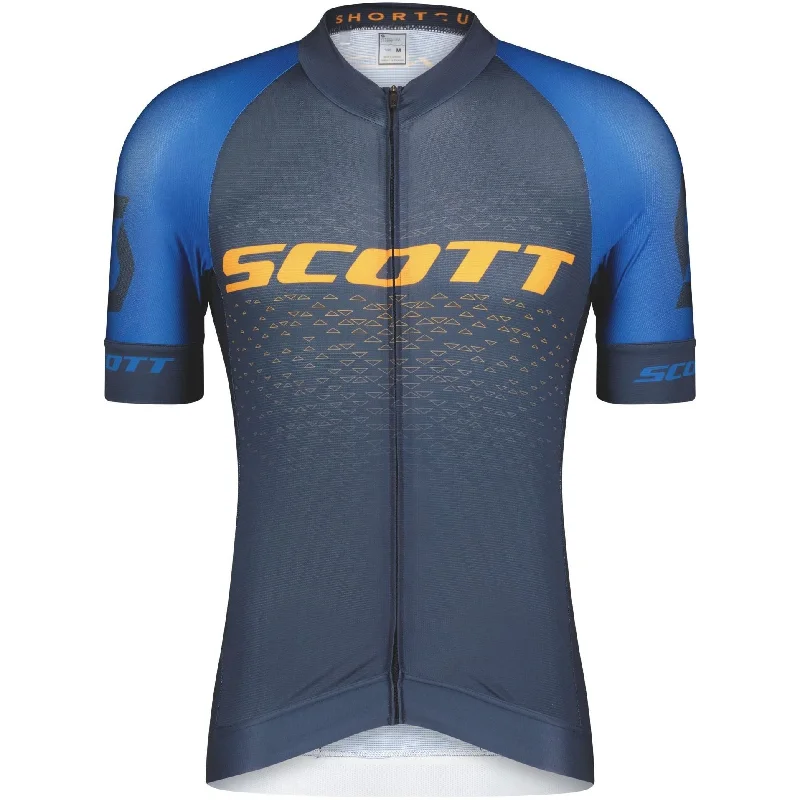 Men's short-sleeve rich boxy-spiral top-Scott RC Pro Short Sleeve Mens Cycling Jersey - Blue