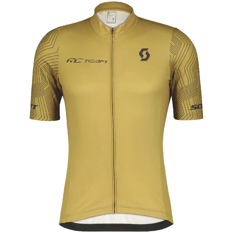 Men's short-sleeve warm sharp-mosaic tee-Scott RC Team 10 Short Sleeve Mens Cycling Jersey - Yellow