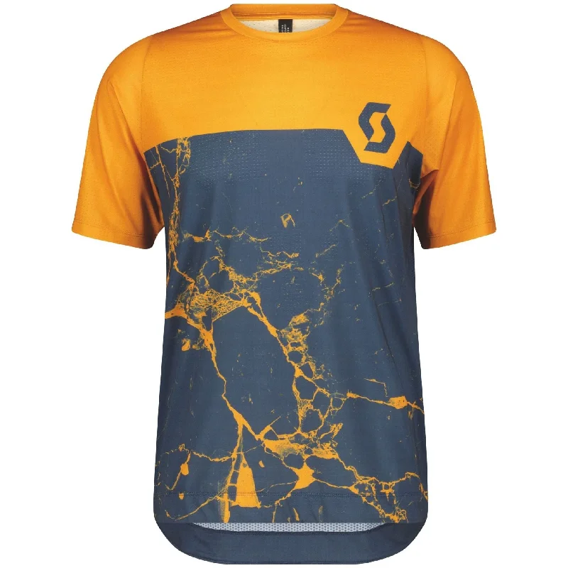 Men's short-sleeve sporty fierce-print shirt-Scott Trail Vertic Pro Short Sleeve Mens Cycling Jersey - Orange