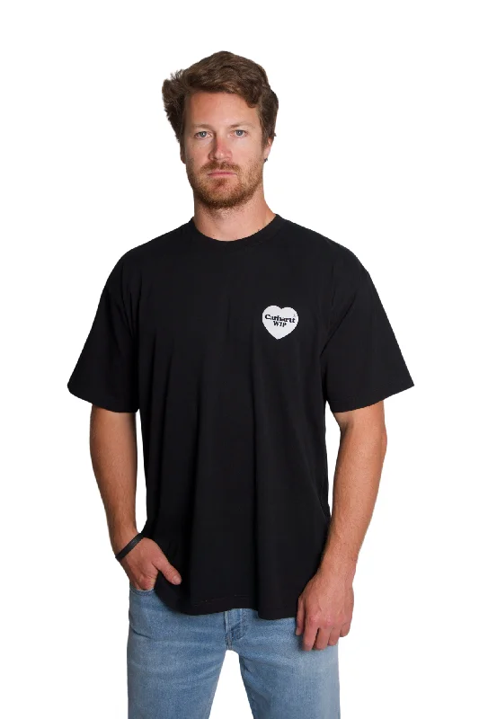 Men's short-sleeve urban warm-dense-poly shirt-Short Sleeve Heart Bandana T-Shirt