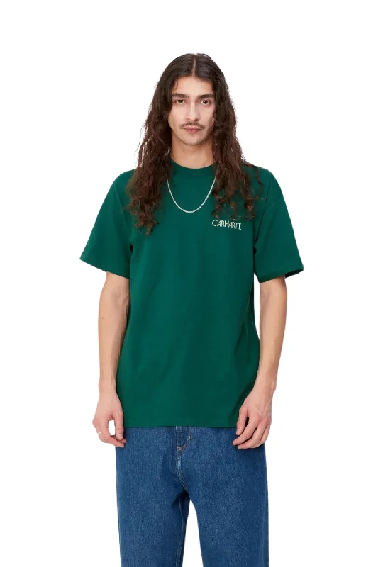 Men's short-sleeve subtle soft-plush-cotton shirt-Short Sleeve Soil T-Shirt in Chervil