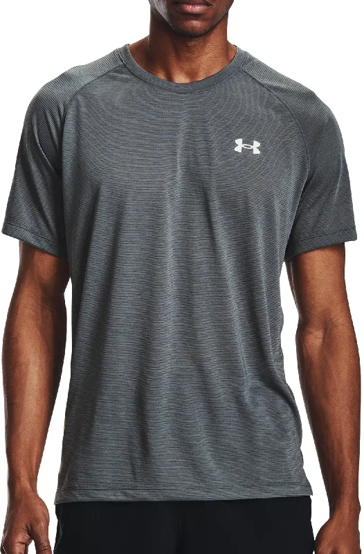 Men's short-sleeve sleek neutral-casual-new-elastic shirt-Under Armour Streaker Short Sleeve Mens Running Top - Grey