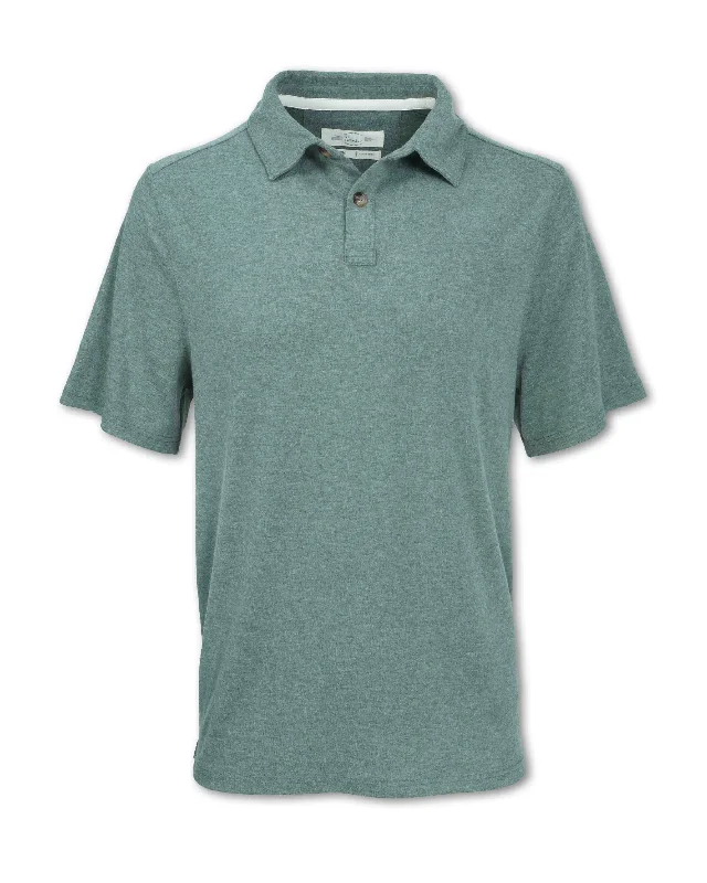 Men's short-sleeve casual bold-rich-sporty-fierce-print shirt-PERFORMANCE KNIT HEATHERED POLO