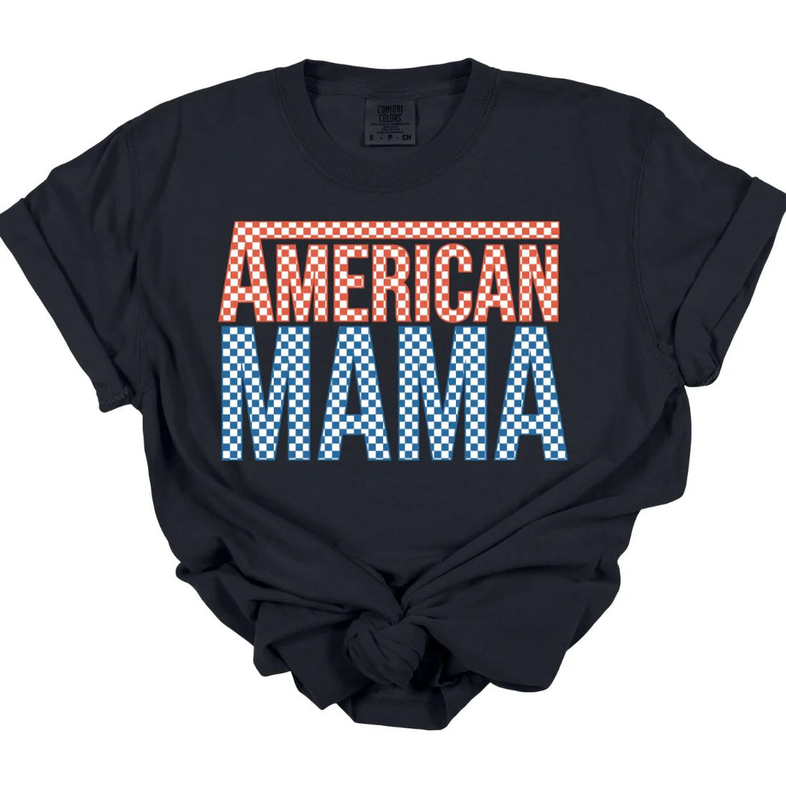 Men's short-sleeve bright deep-classic-glow-accent shirt-American Mama Tee *MADE TO ORDER*