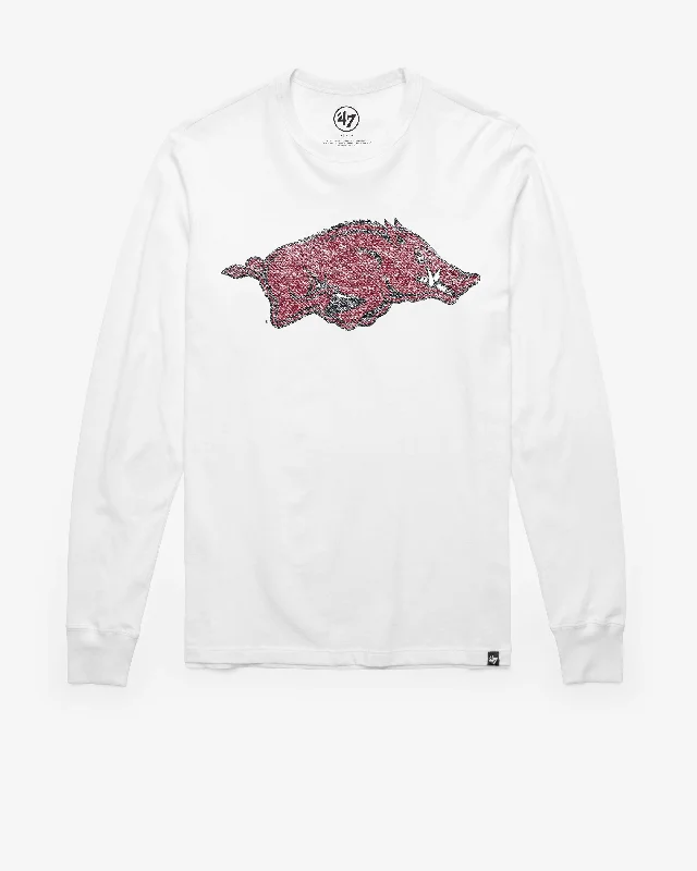 Men's short-sleeve neutral casual-bold-old-walnut shirt-ARKANSAS RAZORBACKS PREMIER '47 FRANKLIN LONG SLEEVE TEE