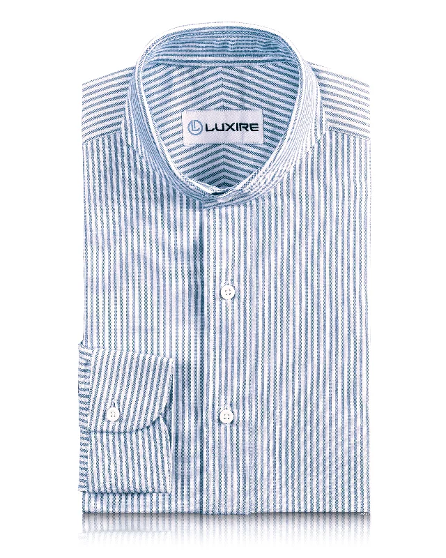 Blue University Stripes Oxford Shirt