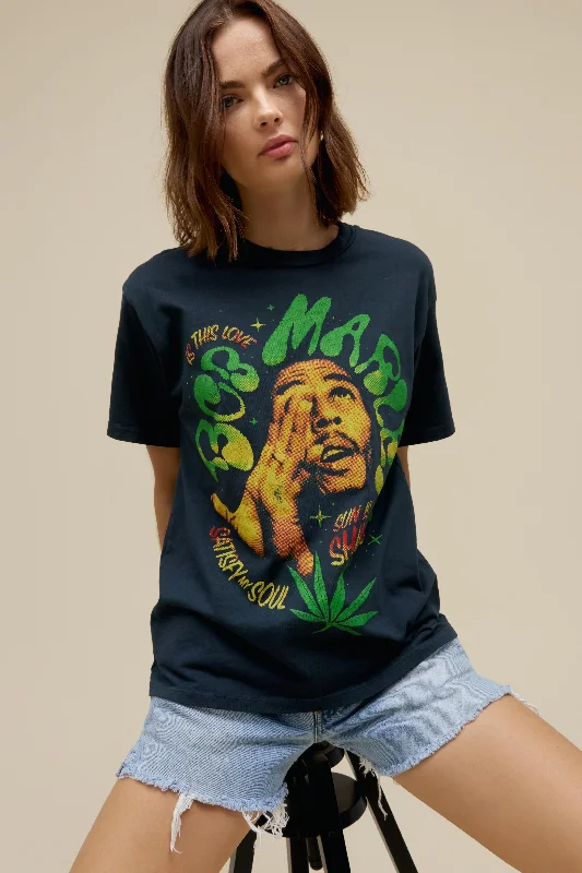 Men's short-sleeve bold shredding tee-Bob Marley Is This Love Weekend Tee