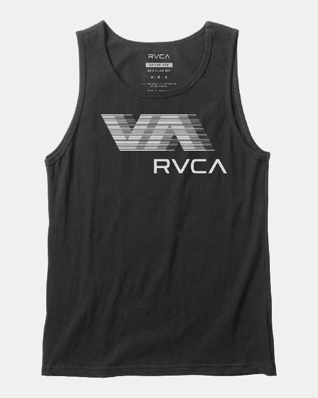 Men's short-sleeve warm stylish-sleek-desert-tan top-Boys Va RVCA Blur Tank - Black