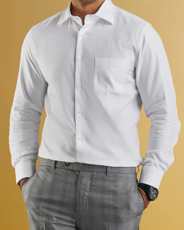 Brembana 2-Ply Giza White Hampton Twill Shirt