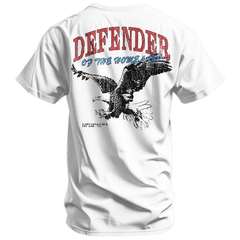 Men's short-sleeve sleek split-hem shirt-Defender Of the Homeland Eagle Men's T-Shirt