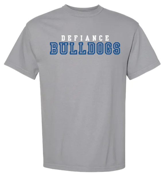 Men's short-sleeve sporty subtle-soft-grill shirt-Defiance Bulldogs Puff Ink Tee