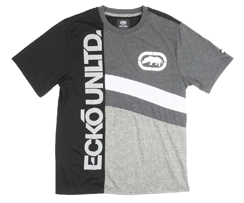 Men's short-sleeve retro cool-free-ethnic shirt-ECKO UNLTD LOGO T-SHIRT BLACK - E031K777