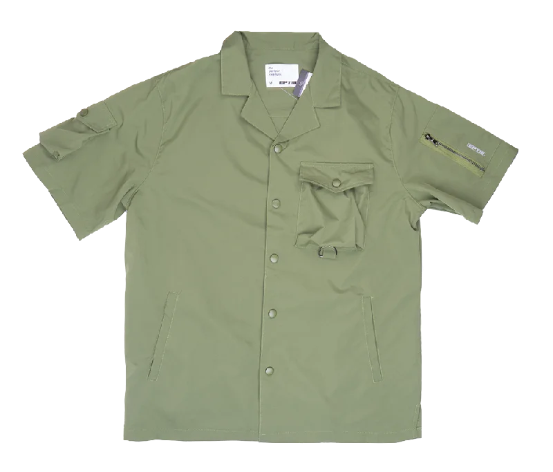 EPTM S/S BUTTON DOWN CARGO SHIRT GREEN - SNPBC